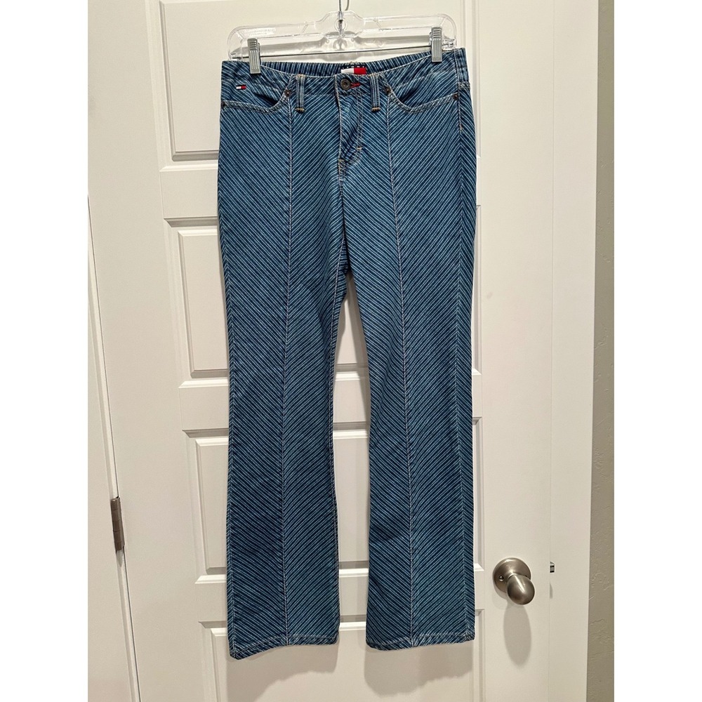 Vintage‎ Tommy Hilfiger Jeans Y2K Striped Denim Bootcut 29 x 29